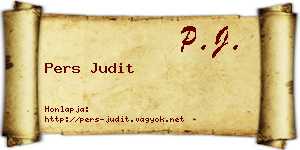 Pers Judit névjegykártya